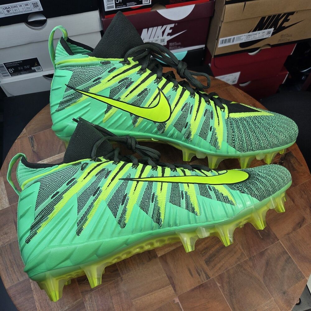 Nike Alpha Menace Elite TD Football Cleats Electro Green 871519-337 NEW Sz 14